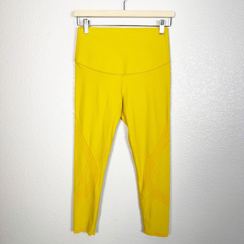 Fanka Body Sculpt 7/8 Reversible Legging Size M Womens Yellow Activewear